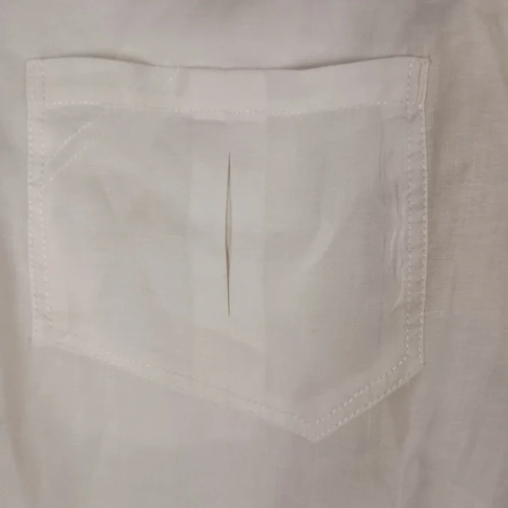 Jeremi Hunter 36Wx30L Mens White 100% Linen Straight Leg Summer Trousers Pants